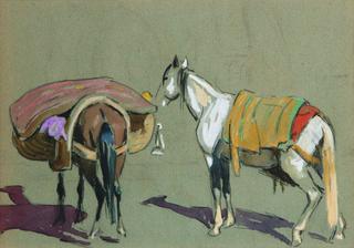Two Moroccan Horses (Deux chevaux marocains)