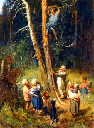 Children Raiding Nests in the Forest