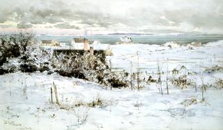 Monhegan Village in Winter