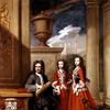 托马斯·康宁斯比和他的两个女儿，背景是伦敦塔