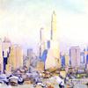 曼哈顿下城风景：一幅油画