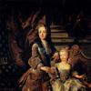 法国路易十五和西班牙玛丽亚安娜维多利亚的肖像