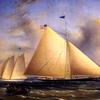 1851年5月，“玛丽亚”号单桅帆船与“美国”号纵帆船比赛