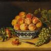 静物画：桃子和葡萄