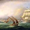 一支皇家海军从里斯本出发，右舷船首越过贝伦塔，以一流的速度向外航行