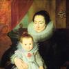 玛丽·克拉丽斯的肖像，简·沃弗瑞斯的妻子，带着她的孩子