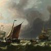 在恩库岑岛的微风中，荷兰人和小船