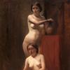 两个女性裸体：一个站着，一个坐着