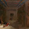 埃及阿布辛贝尔大寺庙的多柱式大厅