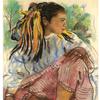 一个年轻女孩的肖像，马拉喀什