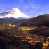 厄瓜多尔里奥班巴的景色，向北望向奇姆博拉佐山