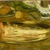 静物：盘子里的鲑鱼