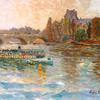 卢浮宫塞纳河上的苍蝇船