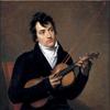 一个拿着小提琴的年轻人的画像，可能是彼埃尔骑的
