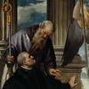 彼得罗贝利祭坛画-圣安东尼修道院院长作为跪下捐赠者的赞助人