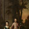 多塞特第一公爵莱昂内尔·萨克维尔和他小时候的妹妹玛丽·萨克维尔