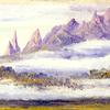 巴西特里索波利斯晨雾中的风琴峰