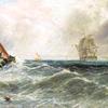 肯特拉姆斯盖特的潮湿和狂风天气：一块海片
