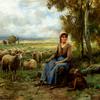 看护羊群的牧羊女
