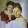 艺术家女儿亚历山德拉和费利萨塔的肖像