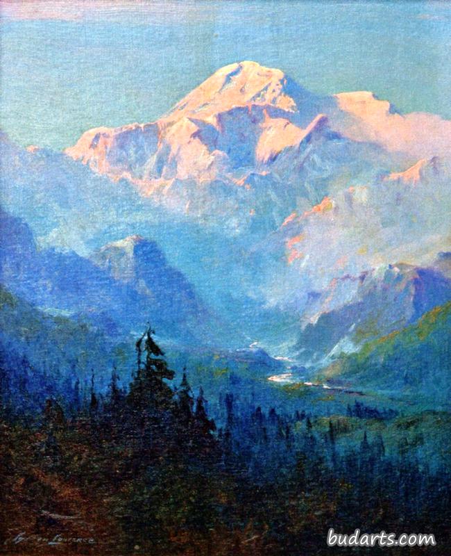 麦金利山，日落