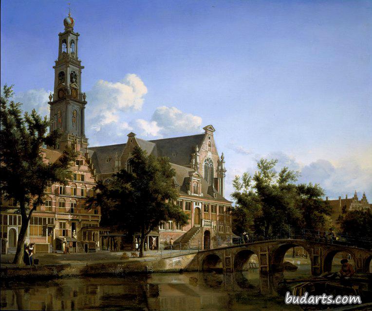 A View of the Keizersgracht and the Westerkerk in Amsterdam