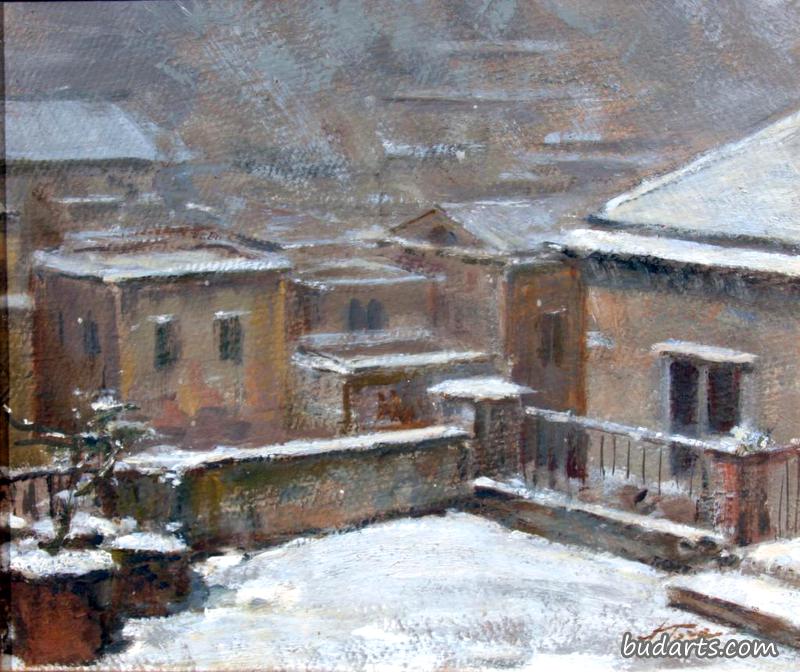 露台上的雪