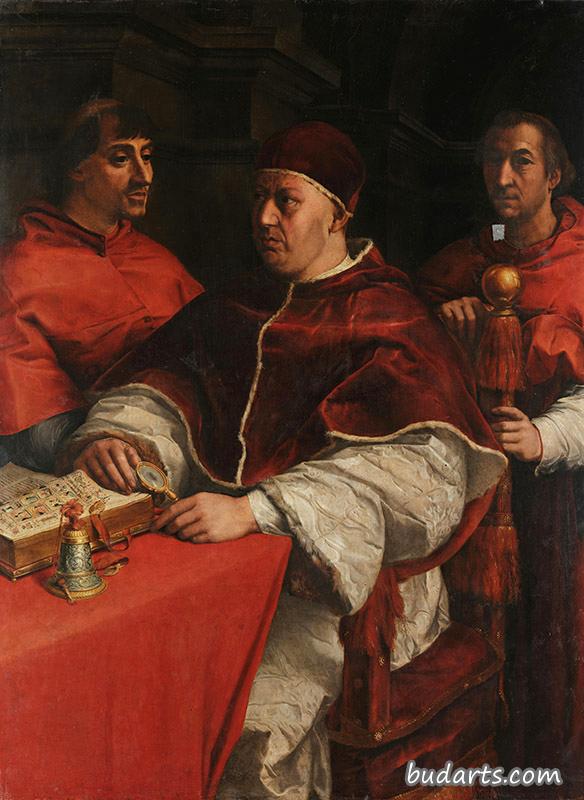 教皇利奥十世与两位红衣主教的肖像