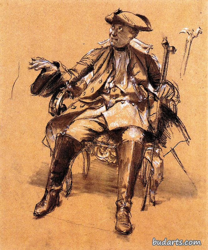 Study of Model for Frederick II in an Armchair