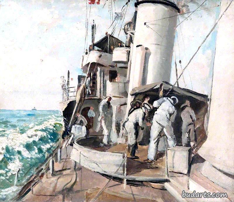 '27 Knots: HMS 'Melampus'' (sketch)