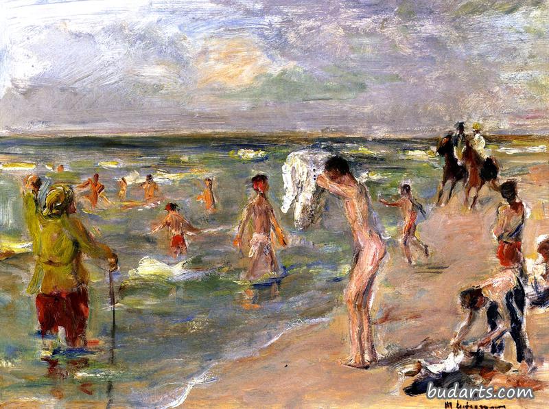 Young Boys Bathing at Zandvoort