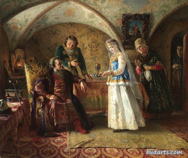 17世纪俄国博雅人生活的一幕