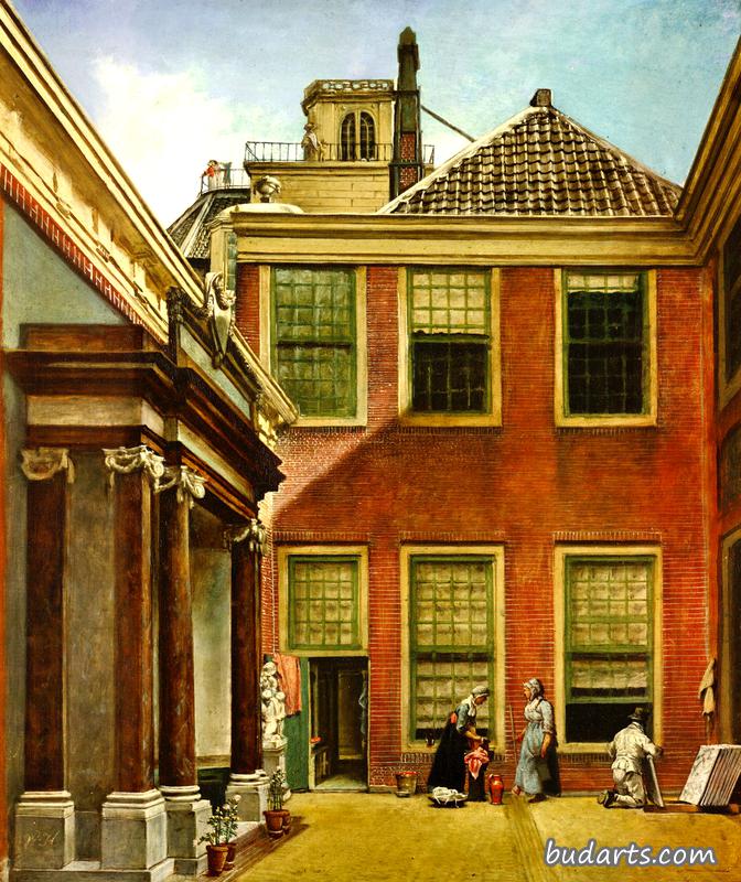 The Courtyard of Teylers Foundation House, Haarlem