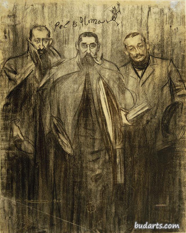 Miquel Utrillo, Ramon Casas i Leandre Galceran