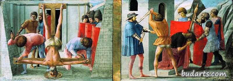 圣彼得的受难和施洗者圣约翰的殉难（摘自比萨祭坛画）