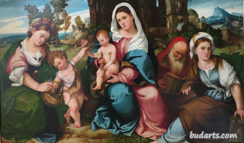 圣母子与圣凯瑟琳、施洗约翰、圣多萝西和修道院院长圣安东尼
