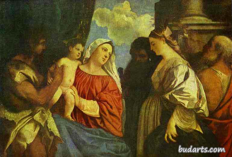 圣母子与圣徒巴蒂斯塔、保罗、抹大拉的马利亚和哲罗姆