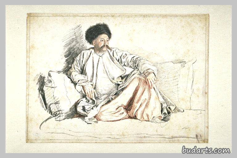 身着土耳其服装的英国商人弗朗西斯·莱维特的肖像