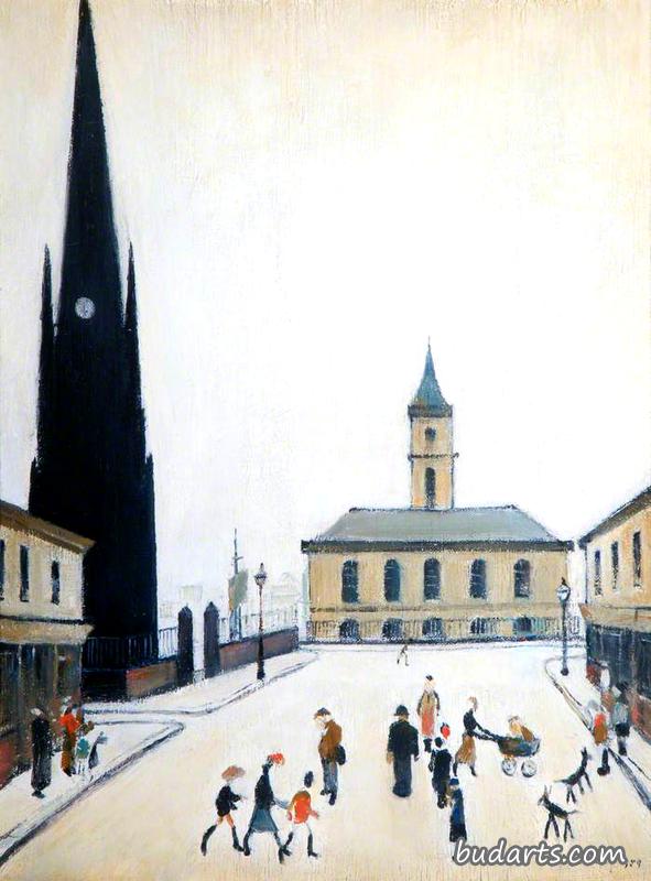 旧市政厅和圣希尔达教堂，米德尔斯堡，提斯谷