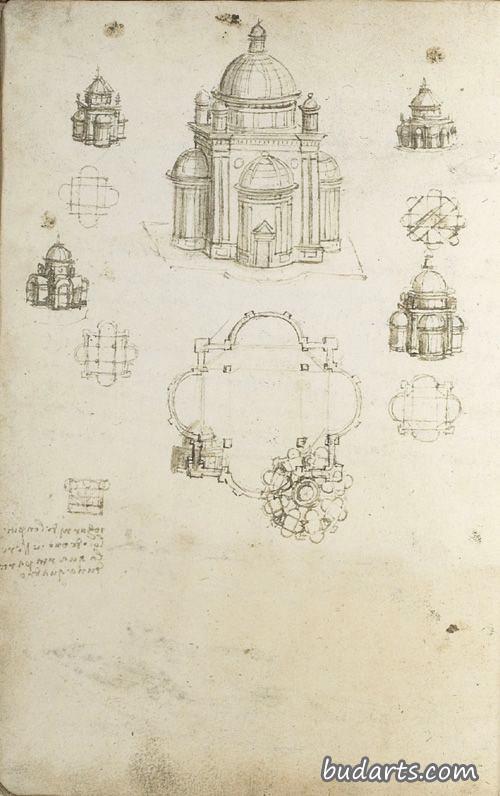 达芬奇集中式教堂平面研究