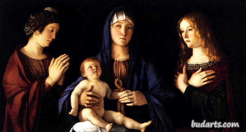 圣母子和两个圣徒（萨克拉对话）