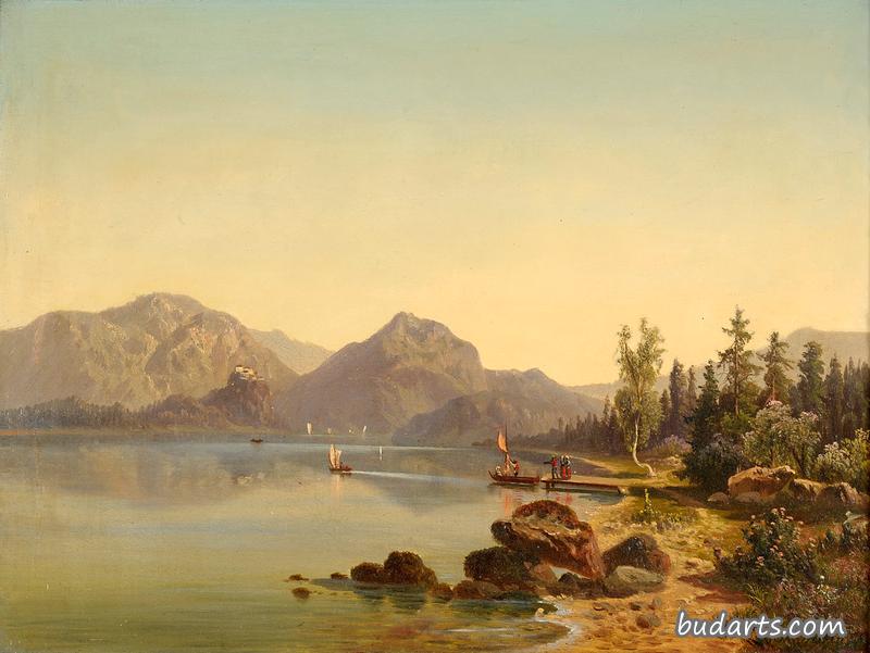 夏季湖光山色