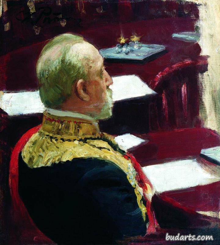 Portrait of Secretary of State, general and member of State Council Mikhail Nikolayevich Galkin-Vraskoi. Study