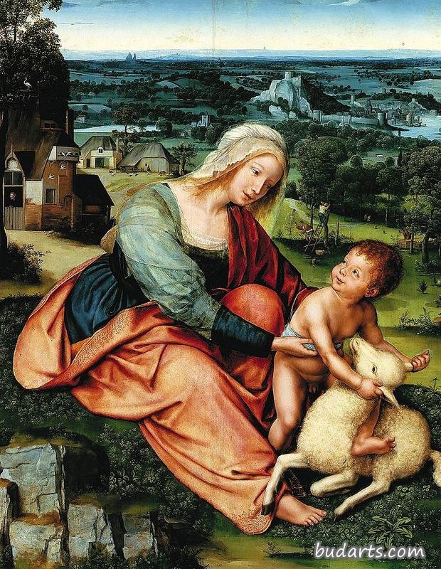 圣母子与羔羊