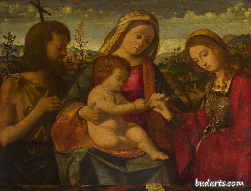 圣母玛利亚与圣徒施洗约翰与凯瑟琳