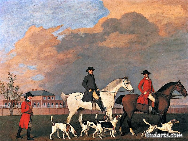 John Musters and the Rev. Philip Story Riding out from the Stable Block at Colwick Hall