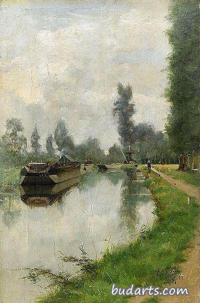 Canal at Grez sur Loing, Summer