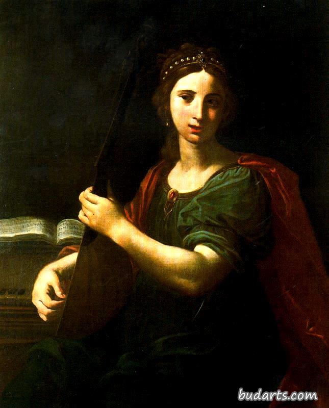 Tanedora de laud, after Simone Cantarini