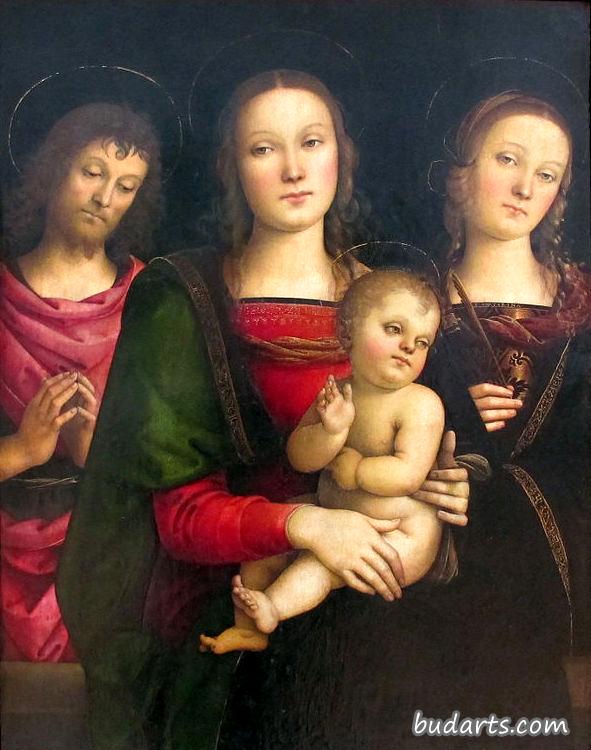 圣母子与施洗者圣约翰及亚历山大圣凯瑟琳