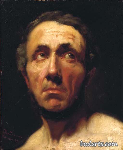 一个留着环状胡须的男人的肖像